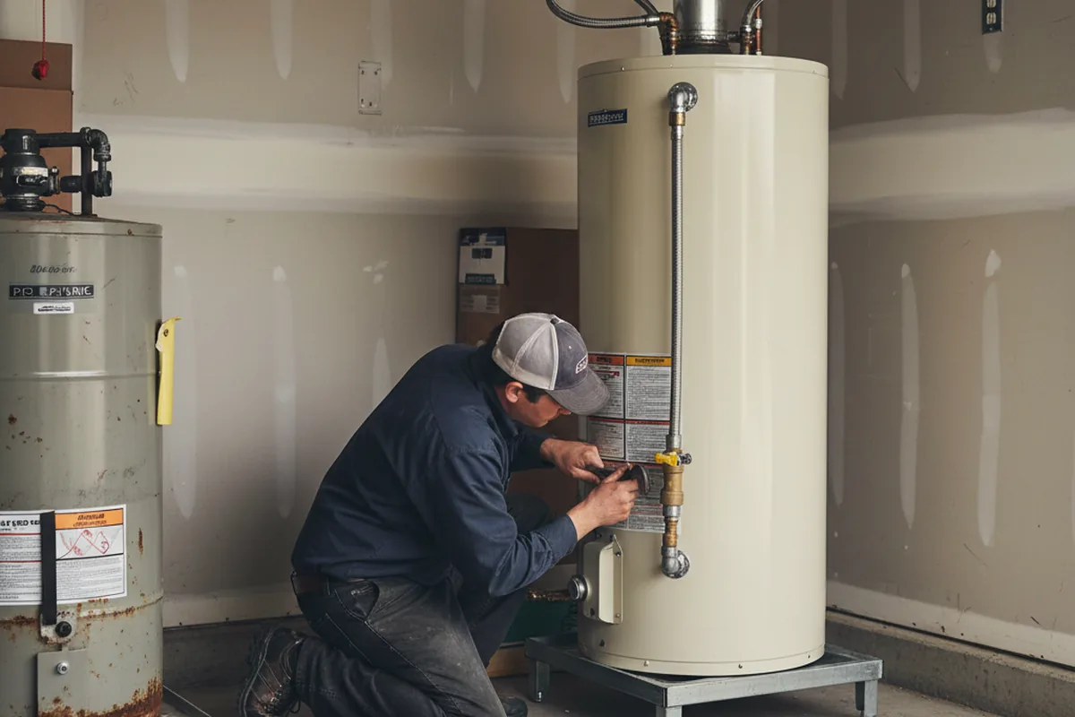 Water heater and shutoff valve replacement in Thurmont